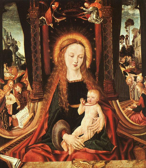 MASTER of the Aix-en-Chapel Altarpiece Madonna and Child sg oil painting image